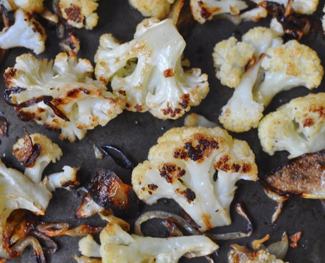 roasted cauliflower and onions