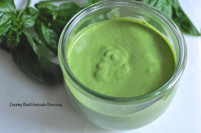 creamy basil avocado dressing