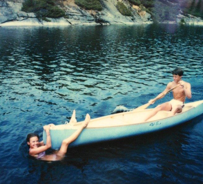Canoeing with my cousin Rod.