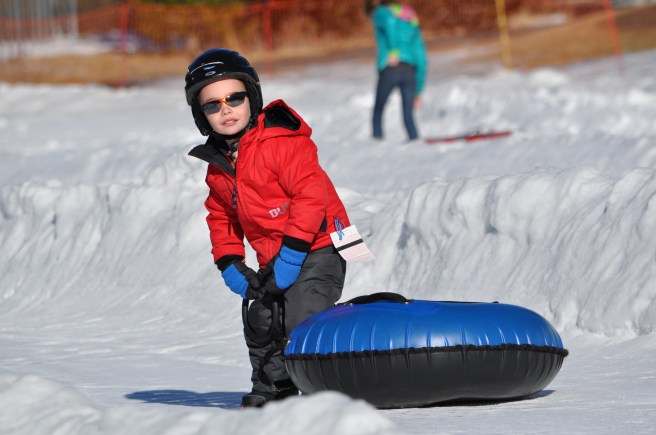 Janet's son Benny, soaking up the snow and sunshine at Squaw Valley.